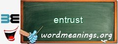 WordMeaning blackboard for entrust